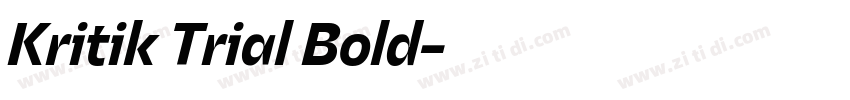 Kritik Trial Bold字体转换